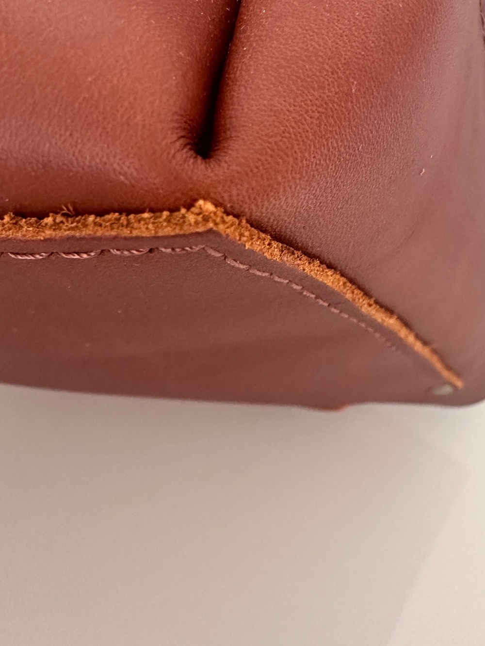 NWT Portland Leather Goods Mini Crossbody Tote Bag in Honey - Picture 12 of 16